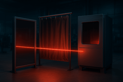 Comparatif 2025 des technologies de protection laser - écrans, rideaux et enceintes de sécurité